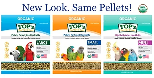 TOP's Parrot Food Mini Pellets Bird Food For Budgies, Cockatiels, Parrotlets, Lovebirds, Parakeets - Non-GMO, Peanut Soy & Corn Free, USDA Organic Certified - 4LBS 6 TOP's Parrot Food Mini Pellets Bird Food For Budgies, Cockatiels, Parrotlets, Lovebirds, Parakeets - Non-GMO, Peanut Soy & Corn Free, USDA Organic Certified - 4LBS - Image 4