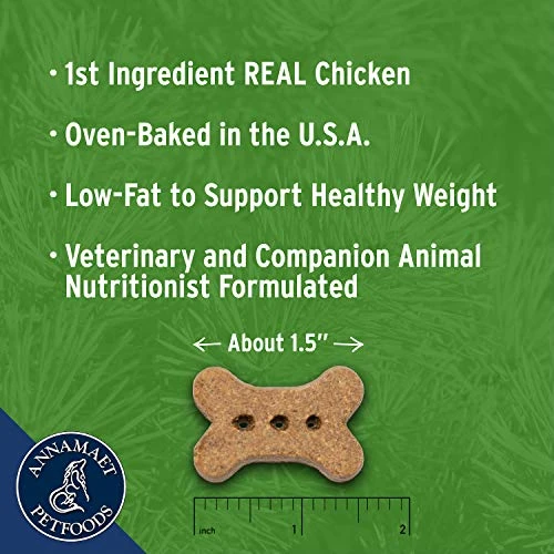 Annamaet Grain-Free Lean Dog Treats Reduced Fat Formula With Chicken & Duck, 7-oz Bag 6 Annamaet Grain-Free Lean Dog Treats Reduced Fat Formula With Chicken & Duck, 7-oz Bag - Image 4