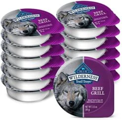 Blue Buffalo Wilderness Trail Trays High Protein, Natural Adult Wet Dog Food Cups, Beef Grill 3.5-oz (Pack Of 12) -Zoo Shop 51oCWqCR8sL. AC