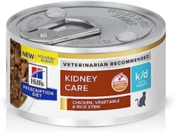 Hill's Prescription Diet K/d Early Support Kidney Care Chicken Flavor Dry Cat Food, Veterinary Diet, 4 Lb. Bag -Zoo Shop 51oYnrrlhsL. AC