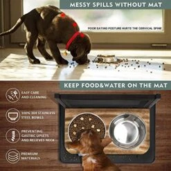 Emfogo Dog Bowls Elevated Dog Bowls For Large Dogs 3 Heights5in 9in 13in Dog Food Bowls Dog Bowl Stand Raised Dog Bowls For Large Dogs 16.5x16 Inch -Zoo Shop 51obPQn8B8L