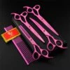 Pet Grooming Scissors Upscale Cat Dog 4 Pcs Set Pink Paint Professional Trimmer Kit Premium 7.0 Inch 6CR Steel Beauticians Straight Cutting & Thinning & Curved Shears Combs 1 Pet Grooming Scissors Upscale Cat Dog 4 Pcs Set Pink Paint Professional Trimmer Kit Premium 7.0 Inch 6CR Steel Beauticians Straight Cutting & Thinning & Curved Shears Combs -Zoo Shop 51odg8fFC9L
