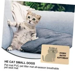 POPETPOP 1pc Pet Cat Litter Mat Electric Litter Box Outdoor Seat Cushion Outdoor Litter Box Cat Litter Box Mat Scatter Control Dog Mat For Food And Water Dog Bowl Mat Cat Feeding Mat Soft -Zoo Shop 51ohwimMHKL