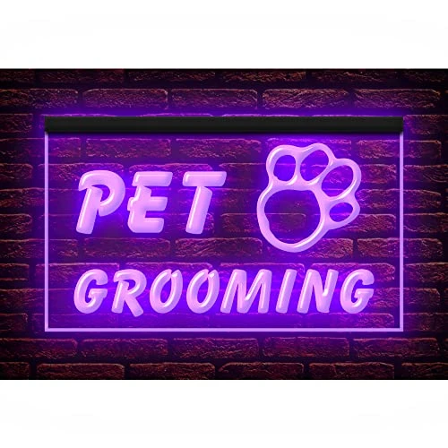 210003 Pet Grooming Dog Cat Shop Store Service Open Display LED Light Neon Sign (12" X 8", Purple) 3 210003 Pet Grooming Dog Cat Shop Store Service Open Display LED Light Neon Sign (12" X 8", Purple)