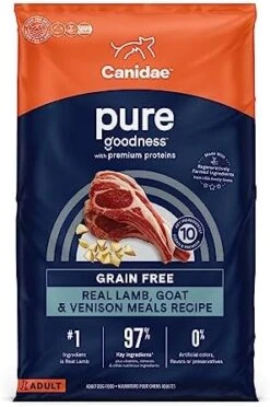 Canidae Pure Real Lamb, Goat & Venison Meals Recipe Adult Dry Dog 4 LB -Zoo Shop 51owUDVrgxL. AC