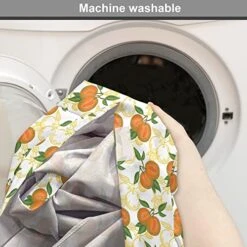 Ambesonne Fruit Dog Crate Cover, Pattern With Hand-Drawn Orange Fruits Organic Nutritious Food, Easy To Use Pet Kennel Cover For Small Dogs Puppies Kittens, 22 Inch, Dark Orange Green