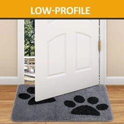 Pet Bed Mat 19.5" X 31.5", Dog Door Mat For Muddy Wet Paws And Shoes, Dog Indoor Door Non-Slip, Absorbent, Dirt Resist Mat, Machine Washable Entrance Rug Low-Profile Inside Entry Doormats For Entryway -Zoo Shop 51ozXmR19aL