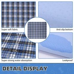 KOOLTAIL Washable Pee Pads For Dogs - Waterproof & Non-Slip Plaid Puppy Potty Training Pads, Reusable Whelping Pads, Dog Food Feeding Mat,Blue & Purple & Brown -Zoo Shop 51p06uE8MyL