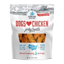 Farmland Traditions Dogs Love Chicken Premium Two Ingredients Jerky Treats For Dogs (3 Lbs USA Raised Chicken)