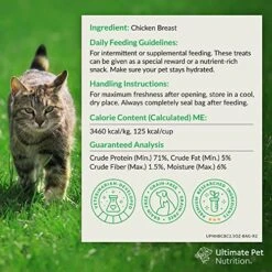 ULTIMATE PET NUTRITION Nutra Bites For Cats, Freeze Dried Raw Treats, Single Ingredient, Grain Free, Chicken Breast, 2.5 Ounce -Zoo Shop 51pJp4ViN9L