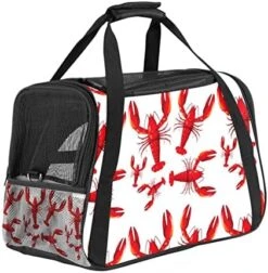Pet Carrier Lobster Lemon Sea Food Pattern Soft-Sided Pet Travel Carriers For Cats,Dogs Puppy Comfort Portable Foldable Pet Bag Airline Approved 30 Pet Carrier Lobster Lemon Sea Food Pattern Soft-Sided Pet Travel Carriers For Cats,Dogs Puppy Comfort Portable Foldable Pet Bag Airline Approved -Zoo Shop 51pOj sdmL. AC