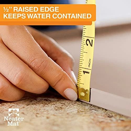 Neater Pet Brands Neater Mat - Waterproof Silicone Pet Bowls Mat - Protect Floors From Food & Water (19" X 12", Cappuccino) 5 Neater Pet Brands Neater Mat - Waterproof Silicone Pet Bowls Mat - Protect Floors From Food & Water (19" X 12", Cappuccino) - Image 3