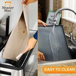 Neater Pet Brands Neater Mat - Waterproof Silicone Pet Bowls Mat - Protect Floors From Food & Water (19" X 12", Cappuccino) 22 Neater Pet Brands Neater Mat - Waterproof Silicone Pet Bowls Mat - Protect Floors From Food & Water (19" X 12", Cappuccino) -Zoo Shop 51pWifgPUWL