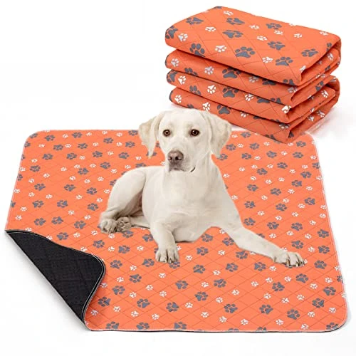 Lepark Washable Pee Pad For Dogs 2Pack Reusable Puppy Pads Pet Training Pads With Fast Absorbent Non-Slip And Waterproof(Orange,36x72) 3 Lepark Washable Pee Pad For Dogs 2Pack Reusable Puppy Pads Pet Training Pads With Fast Absorbent Non-Slip And Waterproof(Orange,36x72)