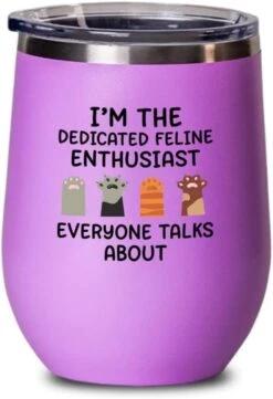 Flairy Land Cat Lady Black Wine Tumbler 12oz - Passionate About Cats -Cat Funny Gifts Cat Mom Cat Grandma Pet Paw Kitten Whiskers Cat Lovers Feline Cat Person Cat Rescuer -Zoo Shop 51ppCFTzyFL. AC