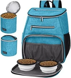 MEYELO Cat And Dog Travel Bag Backpack, Airline Approved Pet Supplies Backpack, Dog Travel Backpack With 2 Silicone Collapsible Bowls And 2 Food Baskets. -Zoo Shop 51ptoCCdjrL. AC