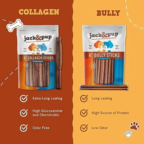 Jack&Pup 6" Braided Beef Collagen Sticks For Dogs - Rawhide Free Dog Chews Long Lasting Collagen Chews For Dogs - Bully Sticks Alternative (8 Pack) 8 Jack&Pup 6" Braided Beef Collagen Sticks For Dogs - Rawhide Free Dog Chews Long Lasting Collagen Chews For Dogs - Bully Sticks Alternative (8 Pack) - Image 6