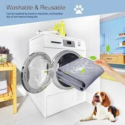 Jhua Washable Pee Pads For Dogs Large 59"x59" Reusable Pee Pads For Dogs, Non-Slip Waterproof Puppy Pads Pet Training Pads, Heavy Absorbent Pee Pad For Dogs, Playpen, Crate, Travel -Zoo Shop 51q0tIbHtHL