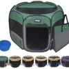 WINiPET 2-Door Folding Soft Pet Playpen (2 Year Warranty), Plus Carrying Bag And Food Grade Silicone Bowl, 10-Size And 12-Color Portable Dog Cat Playpen, Exercise Pen, Indoor & Outdoor Pet Home -Zoo Shop 51q9ls5Ts6L