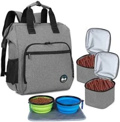 Teamoy Dog Travel Backpack Pet Supplies Tote Bag Weekend Dog Backpack, Airline Approved Tote Organizer For Dogs And Cats With Multi-Function Pockets, Gray -Zoo Shop 51qCaHjQueL. AC