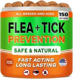 Natural Flea & Tick Prevention For Dogs Chewable Tablets - Flea & Tick Control Supplement - Oral Flea Pills For Dogs - All Breeds And Ages - Soft Chews Made In USA 13 Natural Flea & Tick Prevention For Dogs Chewable Tablets - Flea & Tick Control Supplement - Oral Flea Pills For Dogs - All Breeds And Ages - Soft Chews Made In USA -Zoo Shop 51qOBrDOjDL. AC