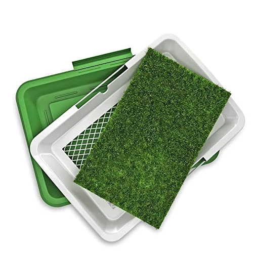 SAZAO Grass Pad For Dogs, Puppy Dog Pee Grass Pad With Tray, Dog Training Pee Pad, Washable Artificial Dog Potty Grass For Indoor Home 3 SAZAO Grass Pad For Dogs, Puppy Dog Pee Grass Pad With Tray, Dog Training Pee Pad, Washable Artificial Dog Potty Grass For Indoor Home