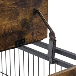 Voohek Furniture Style Dog Crate With Double Doors And Lift Top, Side Table On Wheels, 43.7’’w X 30’’d X 31.1’’h, Rustic Brown -Zoo Shop 51qqRUhnblL