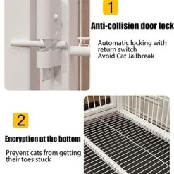 Cat Enclosures For Outside Universal Wheels Easy To Move, Designed From Metal Durable Suitable For Cats, Dogs, Rabbits, Blue/Pink (Color : Blue, Size : 78 * 55 * 107cm) 13 Cat Enclosures For Outside Universal Wheels Easy To Move, Designed From Metal Durable Suitable For Cats, Dogs, Rabbits, Blue/Pink (Color : Blue, Size : 78 * 55 * 107cm) -Zoo Shop 51r3utjivcL