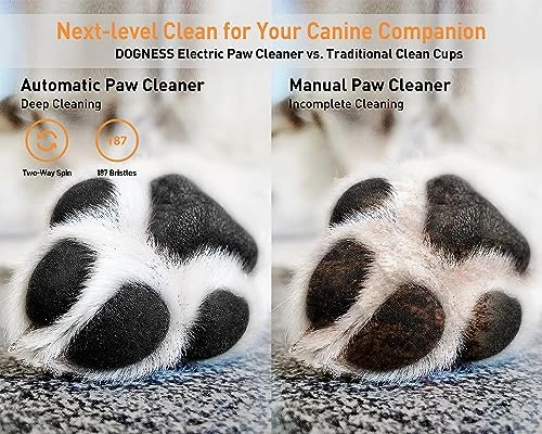 DOGNESS Automatic Dog Paw Cleaner, Electric Paw Washer For Dogs Portable Paw Cleaner Cup, Dog Foot Cleaning Machine USB Rechargeable, Designed For Medium To Large Dogs (White) 5 DOGNESS Automatic Dog Paw Cleaner, Electric Paw Washer For Dogs Portable Paw Cleaner Cup, Dog Foot Cleaning Machine USB Rechargeable, Designed For Medium To Large Dogs (White) - Image 3