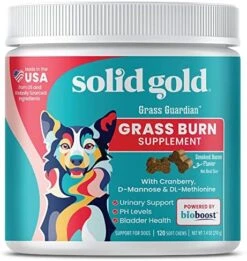 Solid Gold Dog Urine Neutralizer For Lawn Chews - With Urinary Tract, Kidney, Bladder, And PH Support To Reduce Grass Pee Spots & Grass Burn - 120 Count -Zoo Shop 51r8lECw4sL. AC