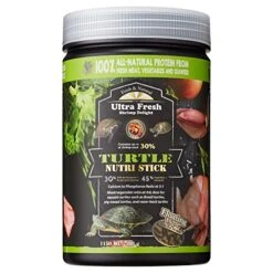 Ultra Fresh - Turtle Nutri Stick, Wild Sword Prawn, Calcium & Vitamin D Enriched Aquatic Turtle Food With Probiotics For Picky Turtles, Made From All Natural Ingredients 13.4 Oz