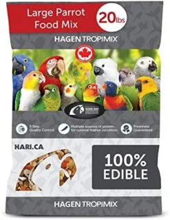 Hari Tropimix Bird Food, Hagen Large Parrot Food With Seeds, Fruit, Nuts, Vegetables, Grains, And Legumes, Enrichment Food, 4 Lb Bag -Zoo Shop 51rLfc0pgVL. AC