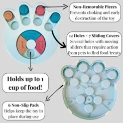 GENERIC Bed Holdings Dog Puzzle Feeder Toy | Mentally Stimulating Game For Food And Treat Dispensing | Interactvie Puppy Puzzle For Small And Medium Dogs | Promotes Enrichment And Prevents Boredom -Zoo Shop 51rLlbe4EtL