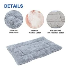SONGBIRDTH Dog Mat Comfortable Soft Warm Pet Bed Washable Kennel Pad Pet Mats For Dogs Cats Sleeping Gray L -Zoo Shop 51rUnQlkCkS