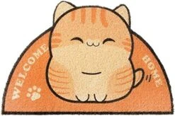 GENERIC Cat Litter Trapping Mat 23.6"x 15" For Cat Litter Box, Bathroom Mat, Bedroom Mat, Soft On Paws, Easy To Clean, Durable Cat Dog Bath Mat, Ripple Rug For Pet (Black Cat) -Zoo Shop 51rXk9kQZmL. AC