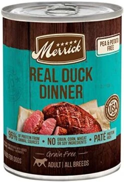Merrick Grain Free Wet Dog Food Real Duck Dinner, Canned Dog Food - (12) 12.7 Oz. Cans -Zoo Shop 51rlrHHfZL. AC