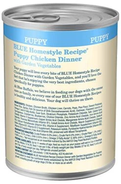 Blue Buffalo Homestyle Recipe Natural Puppy Wet Dog Food, Chicken 12.5-oz Can (Pack Of 12) -Zoo Shop 51rm0EuR0QL