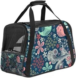 Pet Carrier Cute Pastel Foods Cupcake Patches Heart Pattern Soft-Sided Pet Travel Carriers For Cats,Dogs Puppy Comfort Portable Foldable Pet Bag Airline Approved -Zoo Shop 51rtytrZDzS. AC