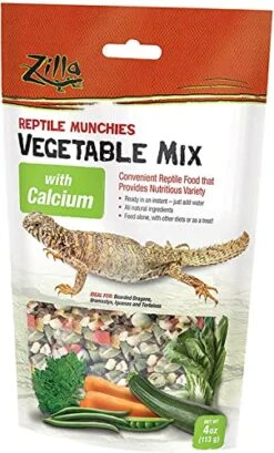 Zilla Reptile Munchies - Vegetable Mix With Calcium 4 Oz - Pack Of 2