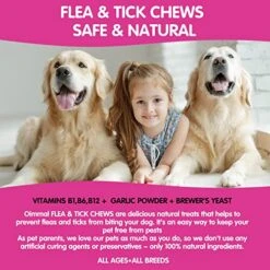 Flea And Tick Prevention For Dogs Chewables Pills, 120 Tablets Flea And Tick Chews For Dogs, Oral Flea Pills For All Breeds And Ages Dogs, Oral Flea Pills For Dogs Supplement 15 Flea And Tick Prevention For Dogs Chewables Pills, 120 Tablets Flea And Tick Chews For Dogs, Oral Flea Pills For All Breeds And Ages Dogs, Oral Flea Pills For Dogs Supplement -Zoo Shop 51rxt0kUcaL