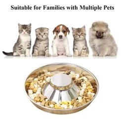 QIYADIN Stainless Steel Pet Bowl For Puppy And Cat, Dog Food And Water Feeding Bowl, Puppies And Kittens Weaning Bowls, Multiple Dogs And Cats Eat And Drink Together (2PC, L) 18 QIYADIN Stainless Steel Pet Bowl For Puppy And Cat, Dog Food And Water Feeding Bowl, Puppies And Kittens Weaning Bowls, Multiple Dogs And Cats Eat And Drink Together (2PC, L) -Zoo Shop 51s9P7N0rTL