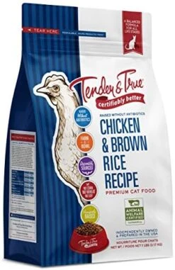 Tender & True Pet Nutrition Tender & True Antibiotic-Free Chicken & Brown Rice Recipe Cat Food, 7 Lb (32002) -Zoo Shop 51sDbSUaH0L. AC