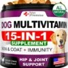 Dog Multivitamin Chewable With Glucosamine - Dog Vitamins And Supplements - Senior & Puppy Multivitamin For Dogs - Pet Joint Support Health - Immunity - Mobility - Energy - Gut - Skin - 120 Chews -Zoo Shop 51sFwjaehTL