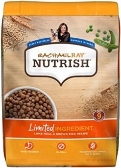 Rachael Ray Nutrish Limited Ingredient Lamb Meal & Brown Rice Recipe, Dry Dog Food, 14 Pound Bag (Packaging Design May Vary) -Zoo Shop 51sIbfB0x2L. AC