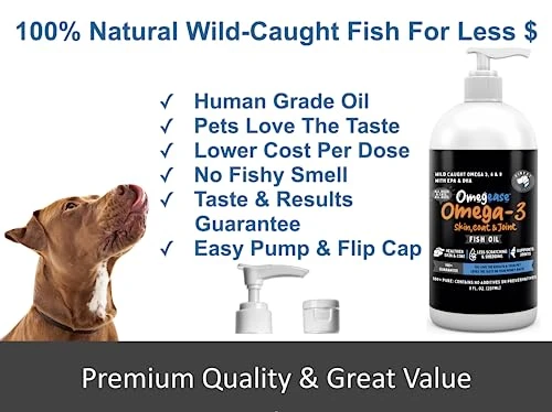 100% Pure Omega 3, 6 & 9 Fish Oil For Dogs And Cats. Supports Skin & Coat Condition, Joint Function, Immune, Brain & Heart Health. All Natural EPA + DHA Fatty Acids. Pet Liquid Food Supplement 8 Oz 5 100% Pure Omega 3, 6 & 9 Fish Oil For Dogs And Cats. Supports Skin & Coat Condition, Joint Function, Immune, Brain & Heart Health. All Natural EPA + DHA Fatty Acids. Pet Liquid Food Supplement 8 Oz - Image 3