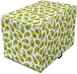 Lunarable Candy Corn Dog Crate Cover, Halloween Themed Pattern With Pumpkins And Food Repetition, Easy To Use Pet Kennel Cover For Small Dogs Puppies Kittens, 18 Inch, Orange Vermilion -Zoo Shop 51sRkS4vKcL. AC