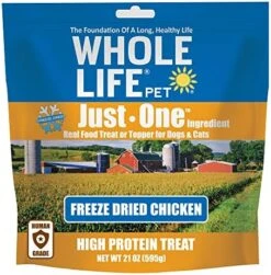 Whole Life Pet Just One Chicken Dog And Cat Value Packs - Human Grade, Freeze Dried, One Ingredient - Protein Rich, Grain Free, Made In The USA -Zoo Shop 51sgNKTlSkL. AC