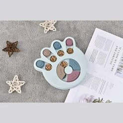 NENGISK Dog Slow Feeder, Food Treat Dispenser, Interactive Training Toy, Playing Feeder, Improve Intelligence, Fun Puzzle Game Toy For Pets, Aid Pets Digestion ABS Colorful Medium Size (Green) -Zoo Shop 51siJcygdzL