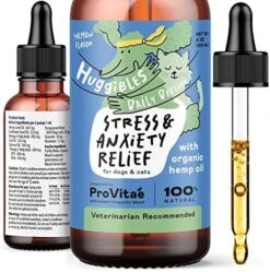Huggibles Organic Hemp Oil Drops For Cats And Dogs Calming Stress & Anxiety Support Omega 3 & 6 For Arthritis Inflammation And Joint Support | Liquid Drops Pet Supplement -Zoo Shop 51slsGcWUpL. AC