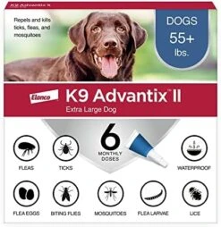 K9 Advantix II XL Dog Vet-Recommended Flea, Tick & Mosquito Treatment & Prevention | Dogs Over 55 Lbs. | 2-Mo Supply -Zoo Shop 51sm0pusZlL. AC
